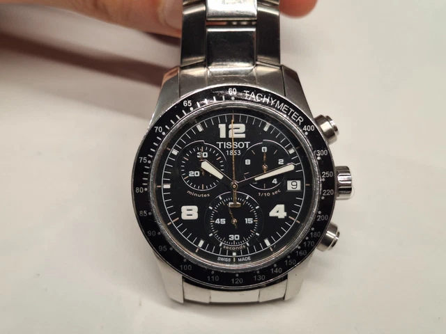 Montre Chrono Tissot T039417A Pour Homme - Cadran Bleu, Verre Saphir - 100 M - Occasion