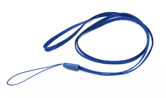 5x Halsband Umhängeband Trageband mit Schlaufe in Blau für Smartphone MP3-Player