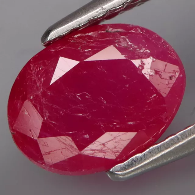 1.82Ct.UNHEATED! Ravishing Color Natural Top Red Pink Ruby Winza,Tanzania