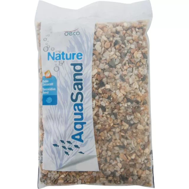 Sol décoratif 2-5 mm naturel quartz jaune AquaSand 1 kg pour aquarium.