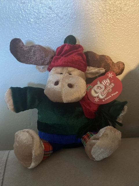 Cuddly Cousins Holiday Reindeer Plush 6.5" Christmas Decor Plush Toy