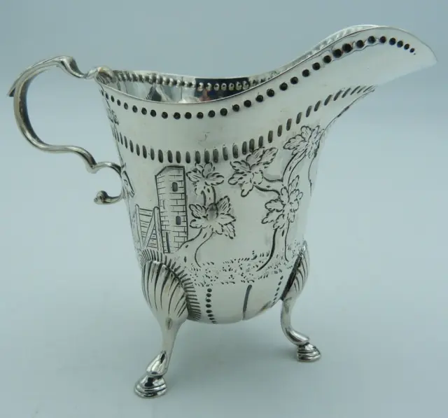 Irish Solid Silver Cream / Milk Jug with 18th Century Design