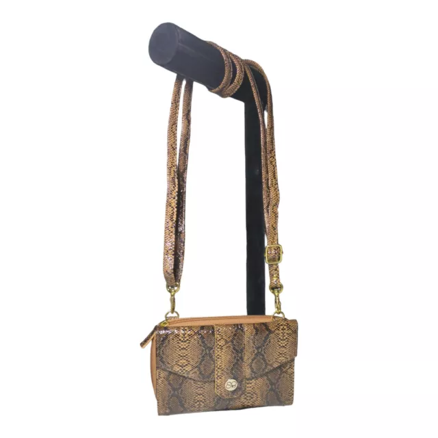 Samantha Brown Travel Wallet Crossbody  Python Print