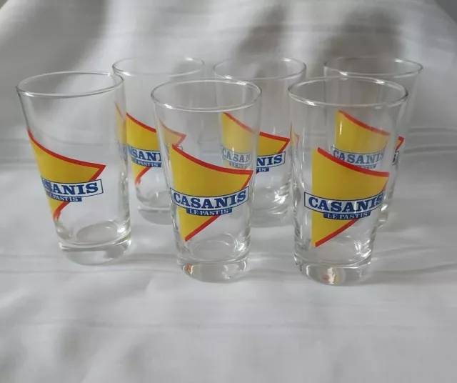 6 VERRES CASANIS  PETIT FORMAT 8,5 cm