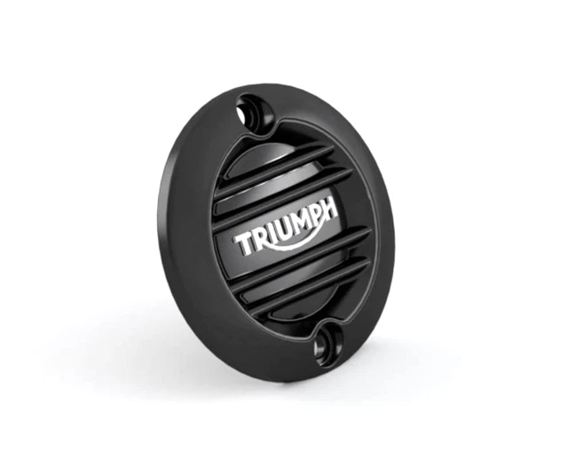 Triumph Motorcycles Black Ribbed Alternator Cover Badge A9610261