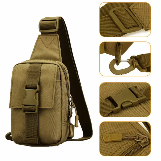 Brusttasche Herren Taktische Umhängetaschen Handytasche Rucksack Outdoor Tasche