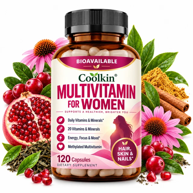 MULTIVITAMIN FOR WOMEN Capsules - Methylated B12 Folate Biotin Daily ...