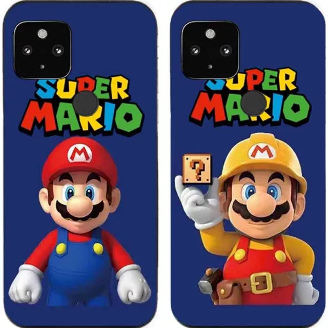 2 Pcs Super Mario TPU Gel Back Phone Case Cover For Apple iphone Google Pixel