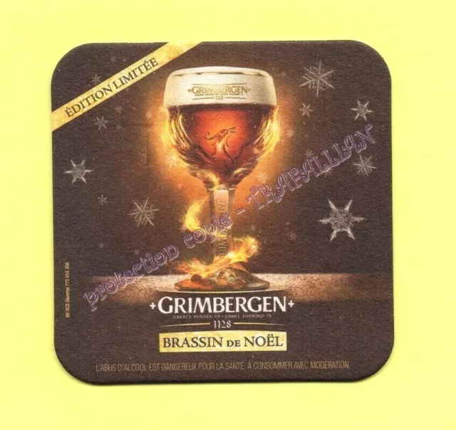 SOUS-BOCK  GRIMBERGEN BRASSIN de NOËL coaster beermat bierdeckel