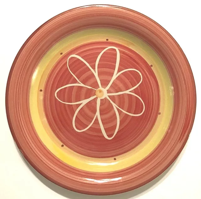 SUNBURST TableTops Gallery Floral Pink Orange Yellow Ceramic Dinner Plate 10 1/4