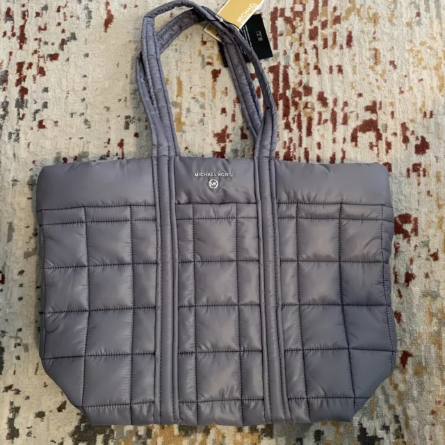 Michael Kors Stirling Large Quilted Padded Tote Bag - Grey