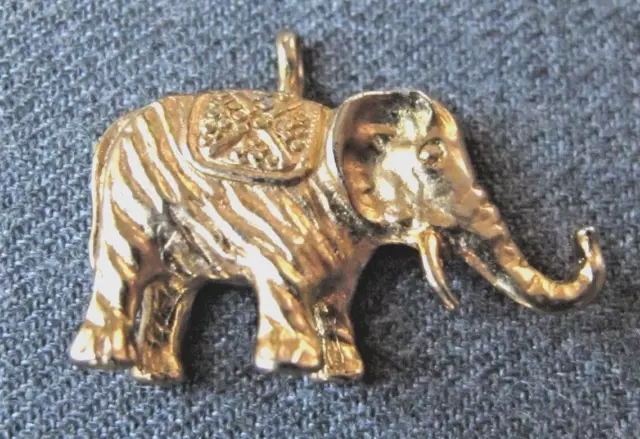 Vintage Gerry's Gold Plated Elephant Pendant
