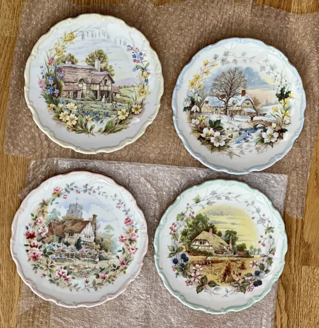 ROYAL ALBERT ‘ From The Cottage Garden Year Series’ Plates - All Seasons 1984