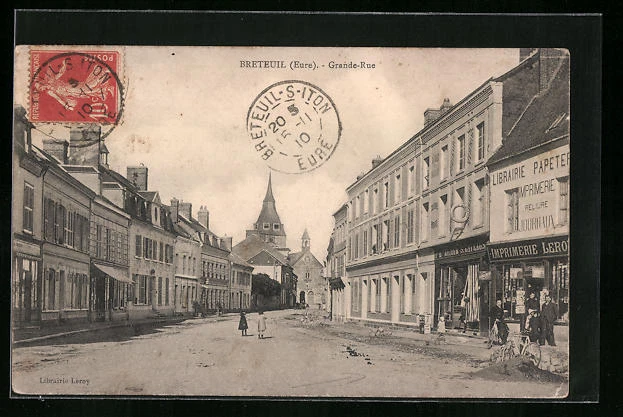 CPA Breteuil, Grande-Rue 1910