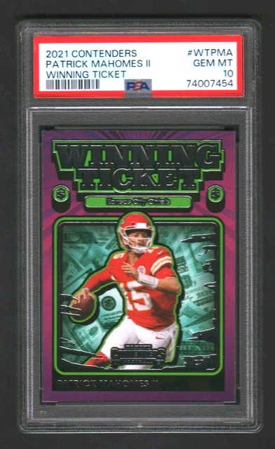 Patrick Mahomes Ii 2021 Contenders Winning Ticket #Wtpma Psa 10 Gem Mint! Chiefs
