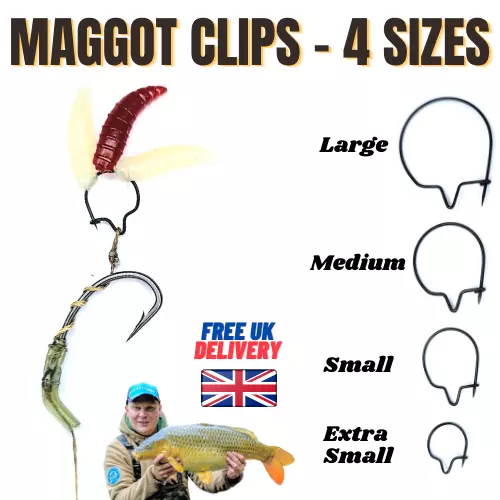 FLY FISHING MAGGOT Grubs Flies Size 10 Hooks Wet Trout Carp Chub Worm FREE  POST £3.49 - PicClick UK