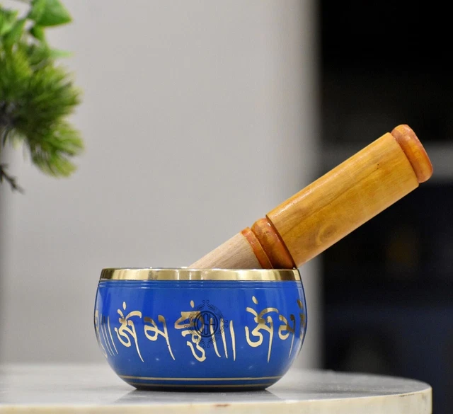 DSH Singing Bowl Tibetan Buddhist Prayer Instrument with Wooden Stick.(3.5 inch)