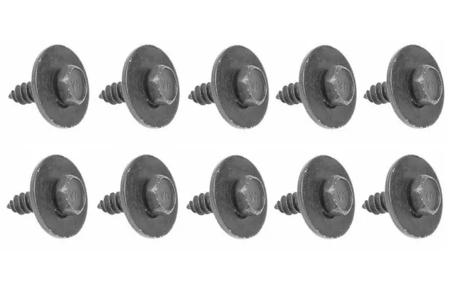 Genuine OEM Set of 10 Hex Head Metal Screws (4.8 X 16 mm)  for BMW E46 E60 E90