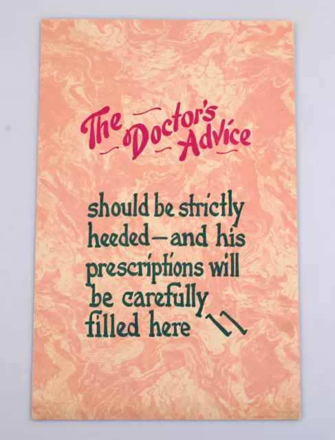 1930s Drug Store Advertising Window Display Placard Doctor Advice Hog Special