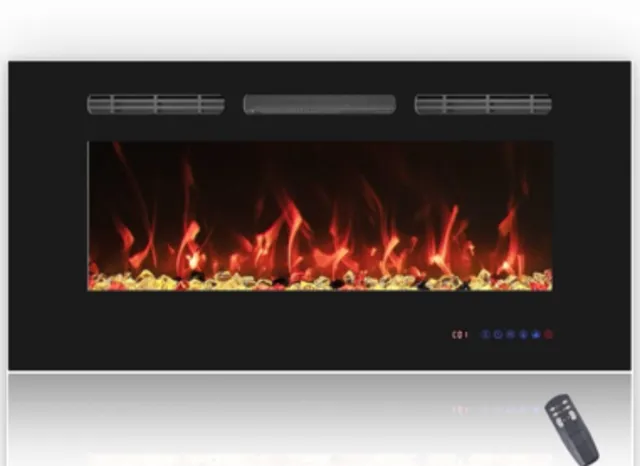 PRISMFLAME 30 inch Electric Fireplace, Wall Mounted Recessed Electric