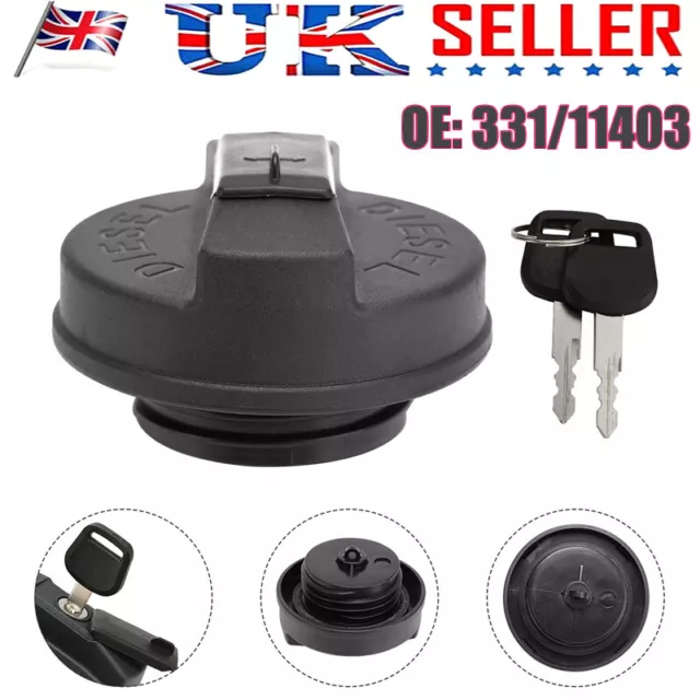 Diesel Fuel Tank Cap With 2 Keys 332/F4780 331/11403 For JCB Backhoe Loader NEW