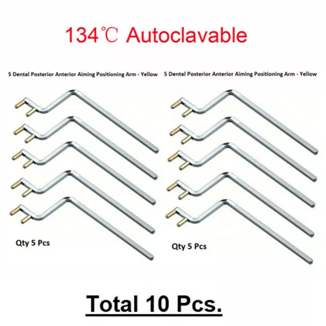 10x Dental XCP Posterior Metal Indicator Arm X-Ray Posterior Arm 134℃- Yellow