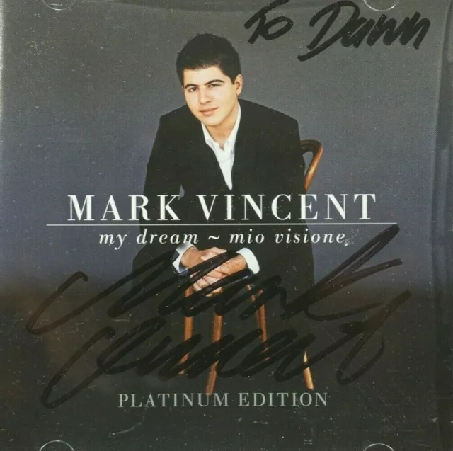 Mark Vincent - My Dream, Mio Visione, Platinum Edition, Signed  -  CD, VG