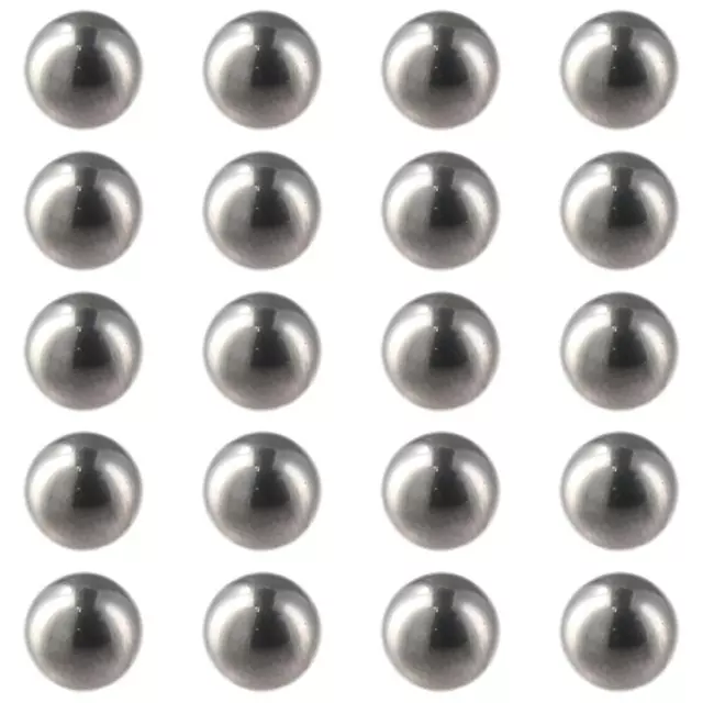 20Pcs Stainless Steel Metal Ball Silver Bicycle Bearing Balls  CNC, Impact Test