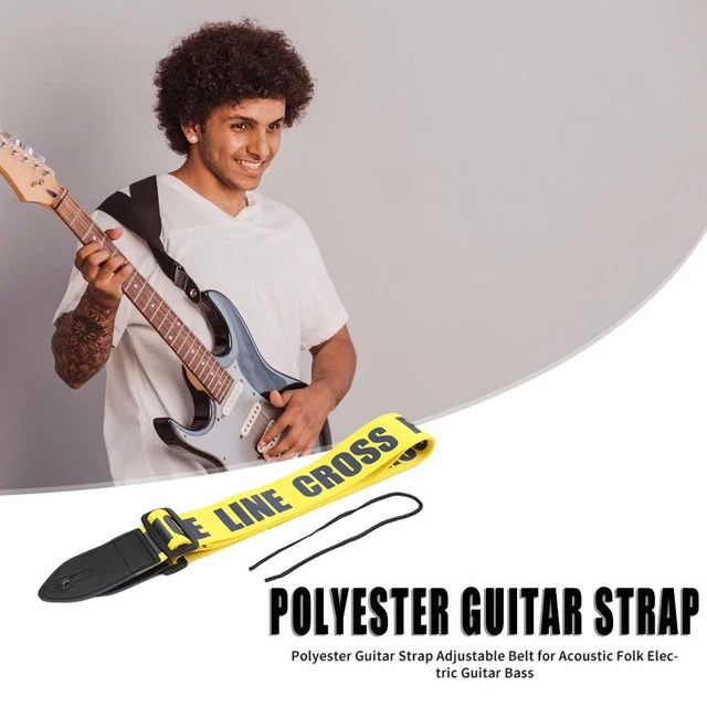 Guitar Strap Belt for Acoustic Electric Guitar Instrument Parts (Yellow)