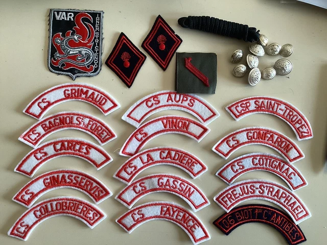 Patche Ecusson Sapeurs Pompiers Pompier France Patch Tissé Thermocollant
