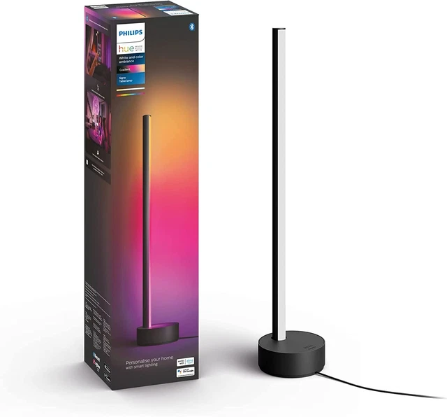 Philips Hue Signe weiße und farbige intelligente Tischlampe Ambiance (schwarz) Neu.