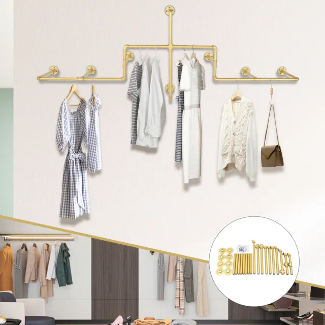 Wall-mount Clothes Hanger Garment Rack Displaying Clothes Hanger for Boutiques
