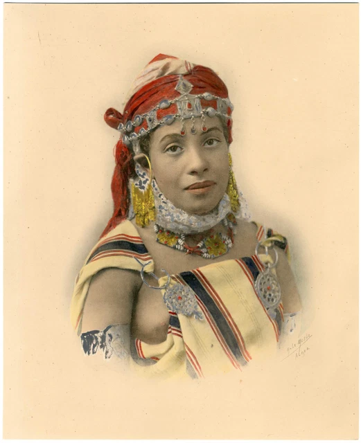 Algérie, maman arabe avec enfant Vintage print, Tirage albuminé 28,5x23