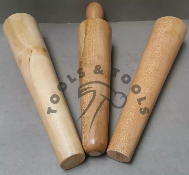 3 Piezas Set Ovalado & 2 Redondo Madera Brazalete Mandril Abolladura Remover