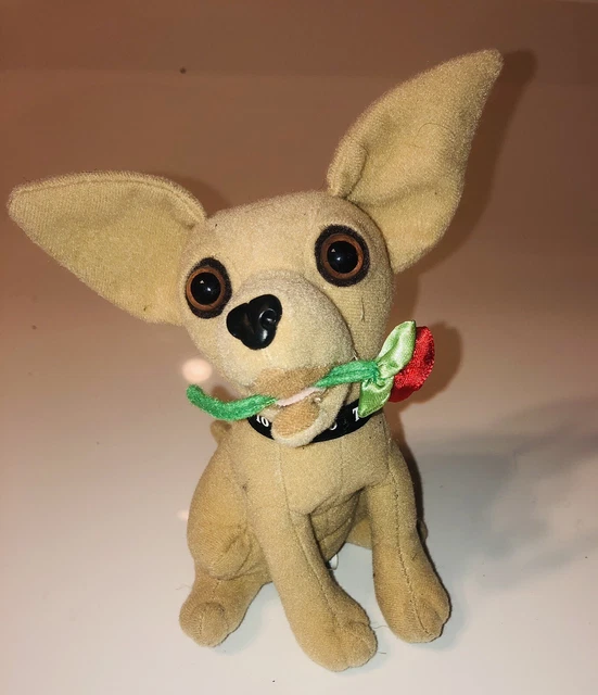 Vintage Yo Quiero Taco Bell Chihuahua With Rose In Mouth Plush