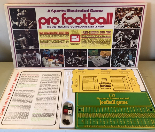 SPORTS ILLUSTRATED BOARDGAME Pro Football NFL Large Box 1971 Teams Game