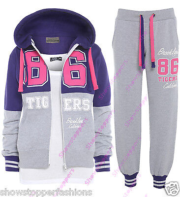 GIRLS TRACKSUIT Girls Hoodie POCKET SUIT CLOTHING Joggers Age 7 8 9 10 11 12 13