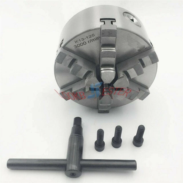 NEW 6-jaw 5" Lathe Chuck 125mm Self-Centering 3000rpm Metalworking Clamp Chuck
