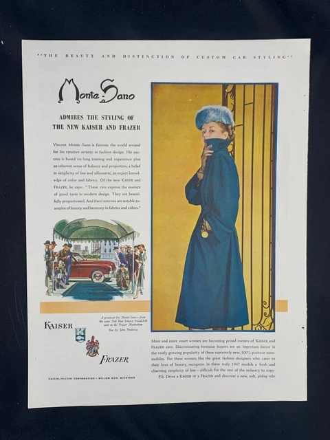 Magazine Ad* - 1947 - Kaiser-Frazer - Monte-Sano fashions