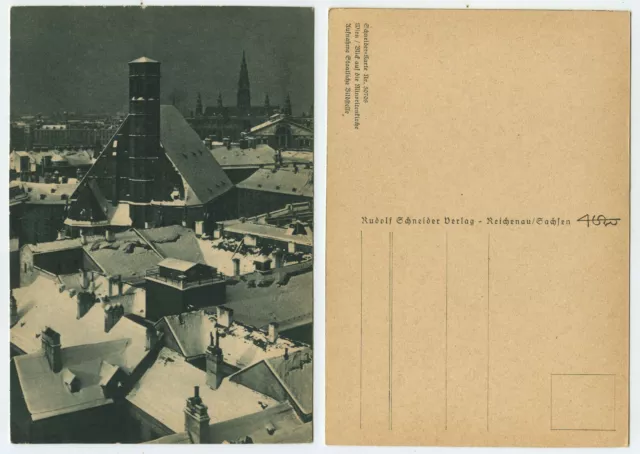 69653 - Wien - Blick auf die Minoritenkirche - Winter - alte Ansichtskarte