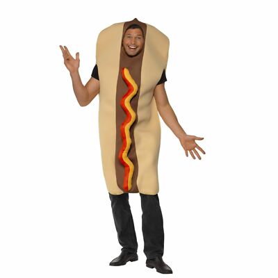 Addio al Celibato Nubilato HOT DOG GIGANTE Donna Novità da Uomo Adulti Costume Costume di beneficenza BN 
