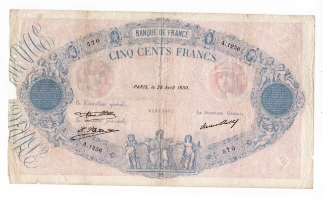 France billet 500 Francs 1930