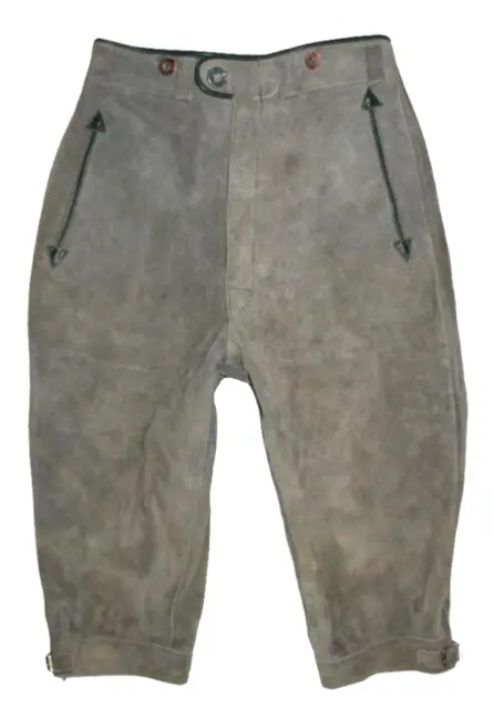 " HAMMER " Children Kniebund- Leather Pants/Costume Trousers IN Grey Approx.