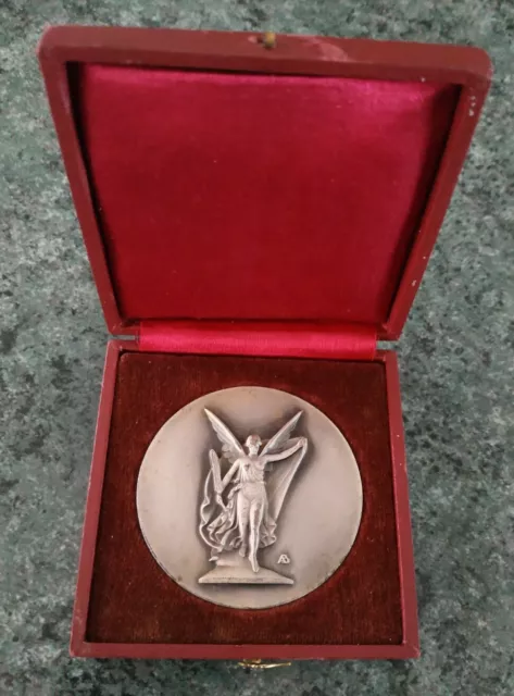 Medaille Bronze Signé Ab - Delannoy Offert Ministre Éducation Physique