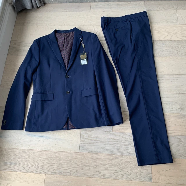 New Next Boys Navy/ Blue  Suit Jacket And Trouser Age 15