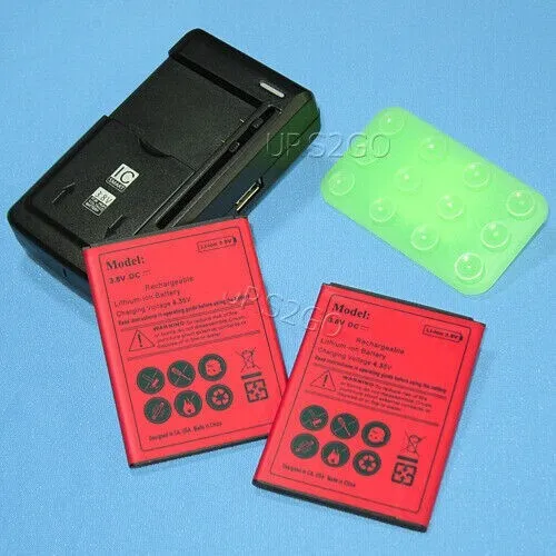 2x 3390mAh Durable Battery Charger for Samsung Galaxy Stratosphere II SCH-I415