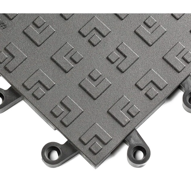 WEARWELL 566 Antifatigue Tiles,Charcol,18" x 18",PK10