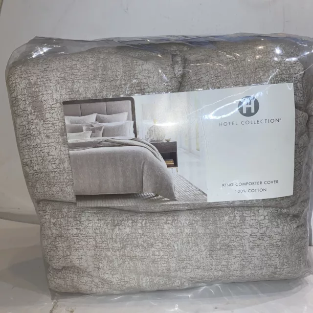 Hotel Collection Remnant Cotton KING Duvet Cover NEW