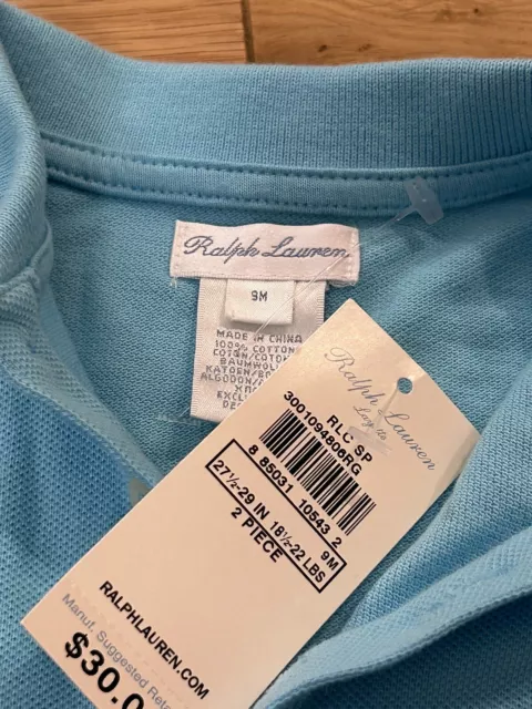 Juego de Vestidos para Bebé Ralph Lauren Niña Azul Talla 9 Meses 3