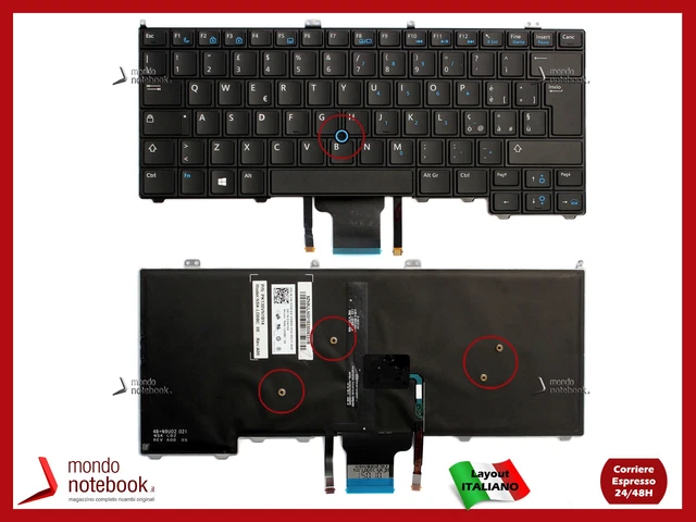 Tastiera Retroilluminata Di Ricambio Per Dell Latitude 7400/5400 - Layout UK (Inglese) - 0V5H1J